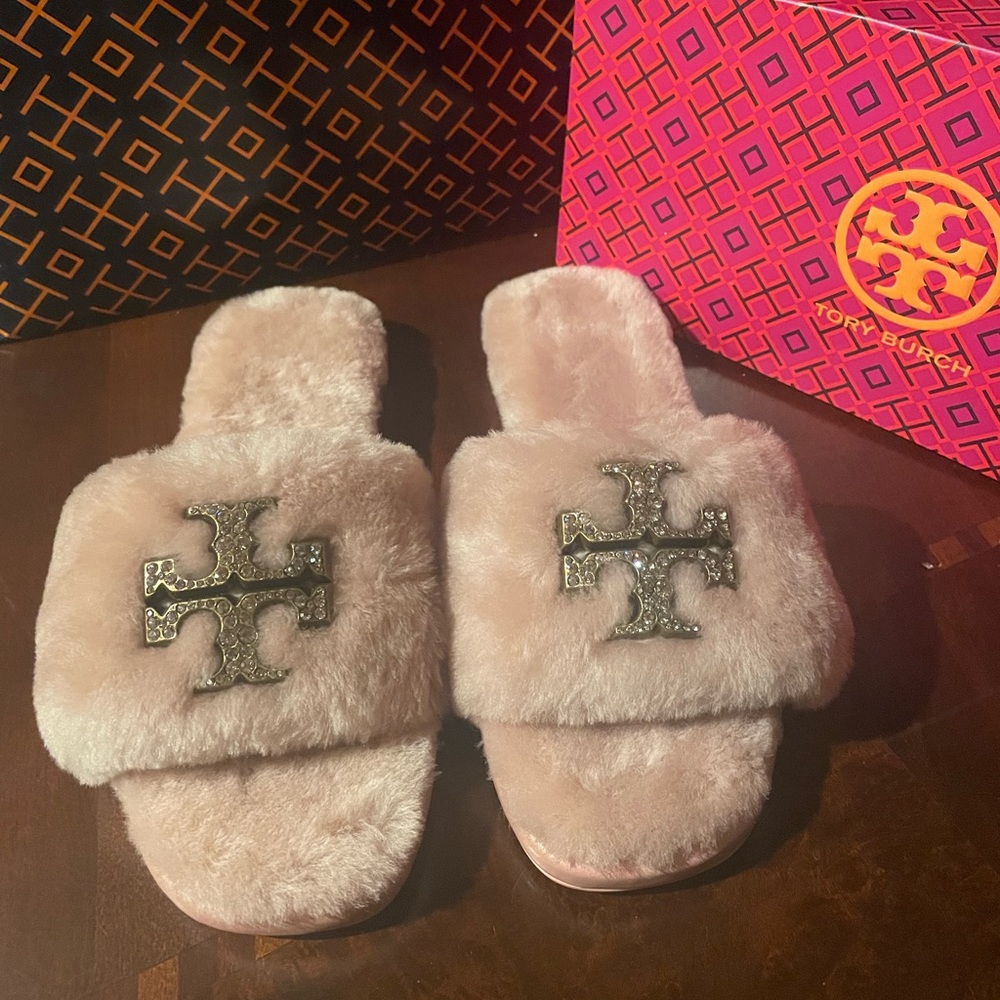 Tory Burch Everly Jeweled Slipper -Meadowsweet NWB